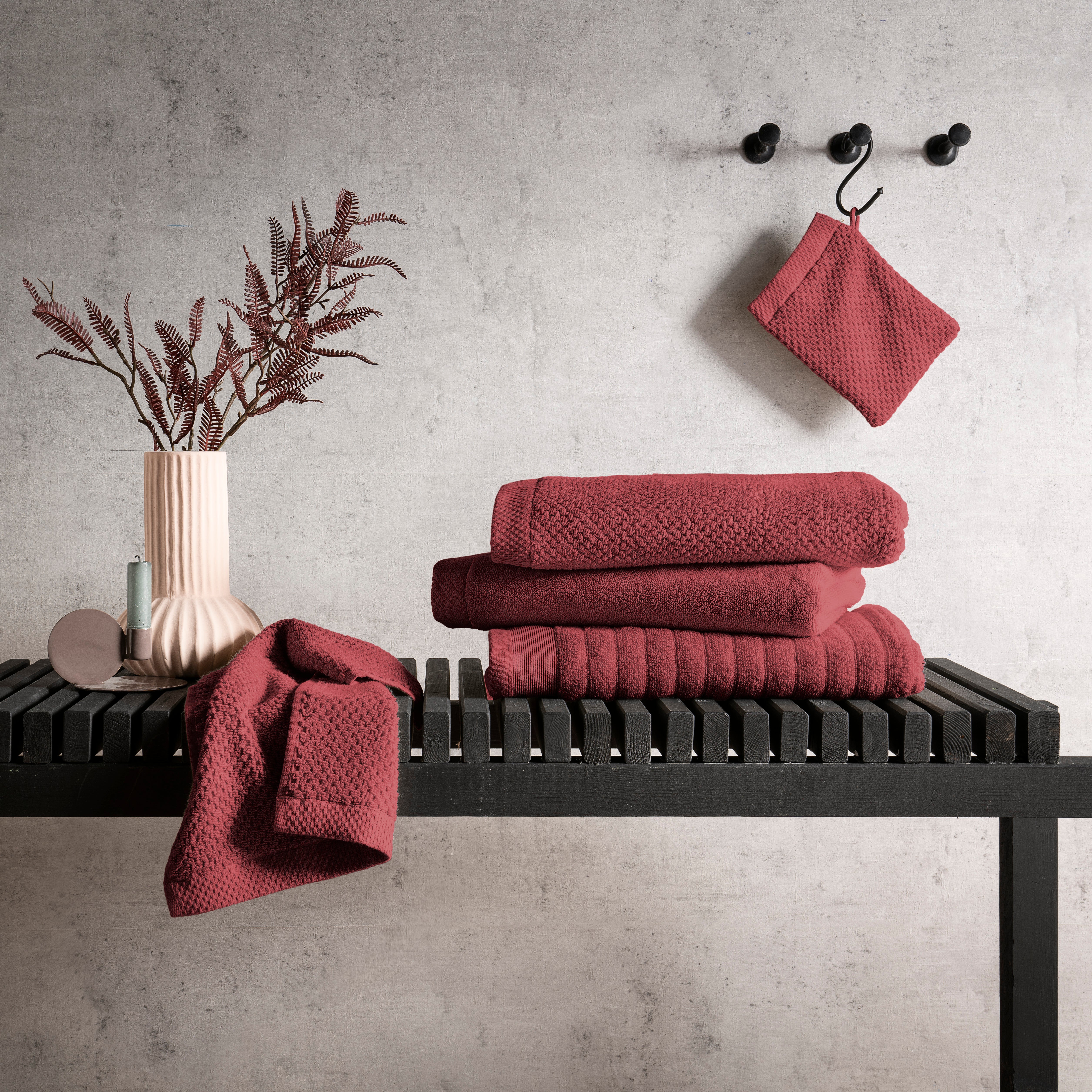 Heckettlane badtextiel Premium Spicy Red
