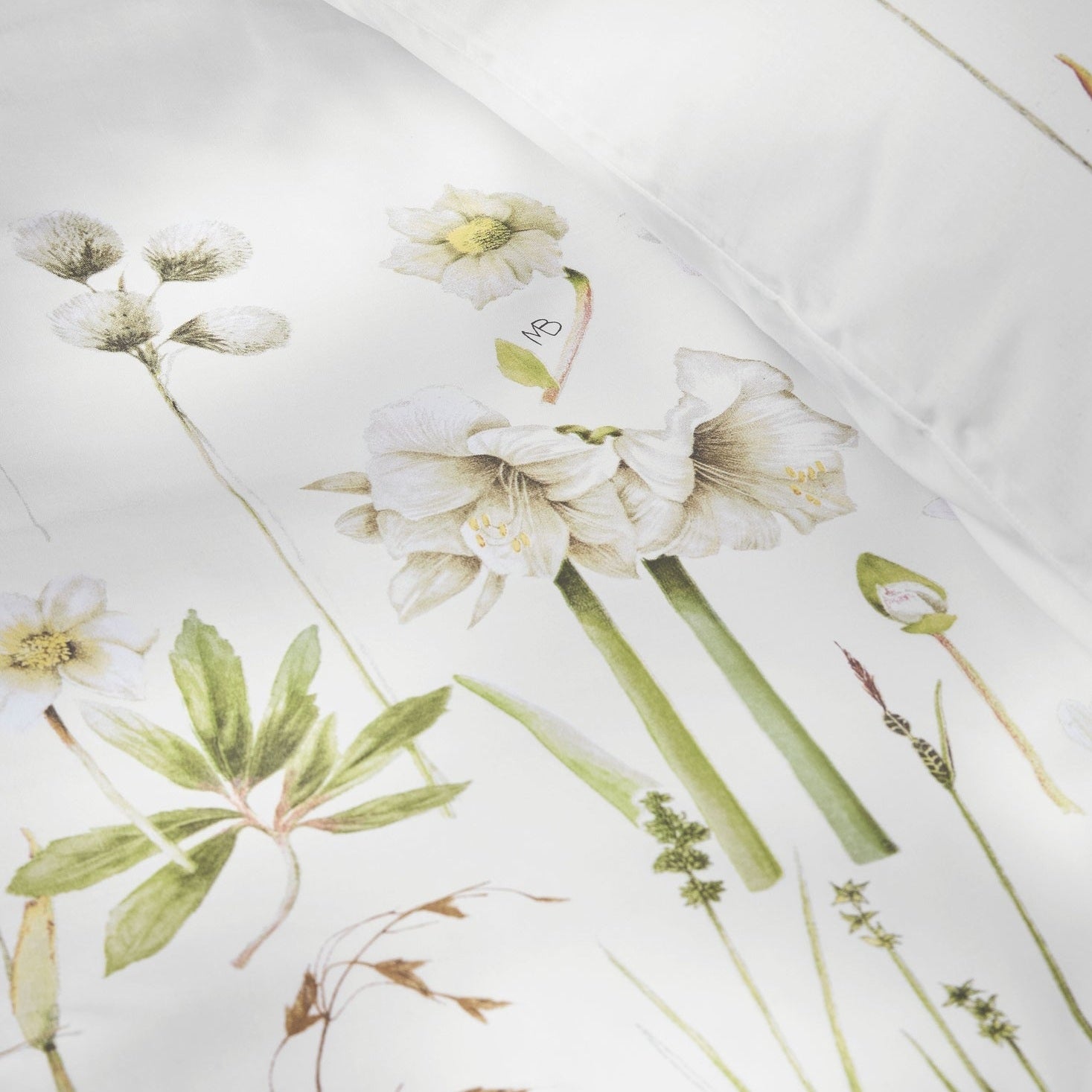 Marjolein Bastin Dekbedovertrek Katoen Amaryllis Wit