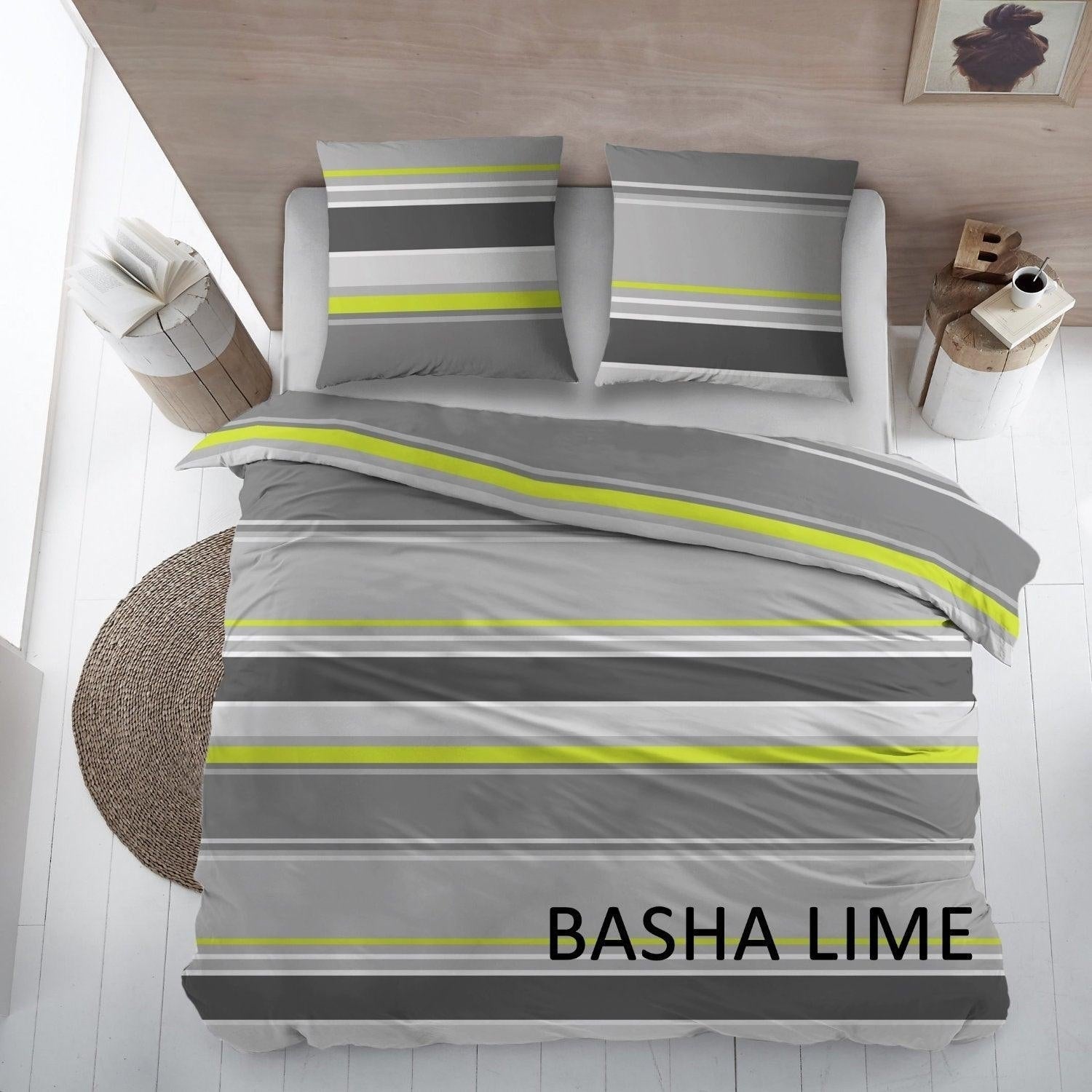 Dekbedovertrek Katoen Basha Lime - Bedtextielonline.be