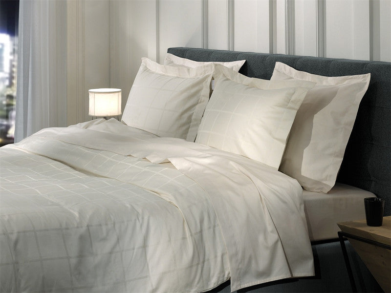 Heckettlane Dekbedovertrek Satijn Diamante Off-White Satijn