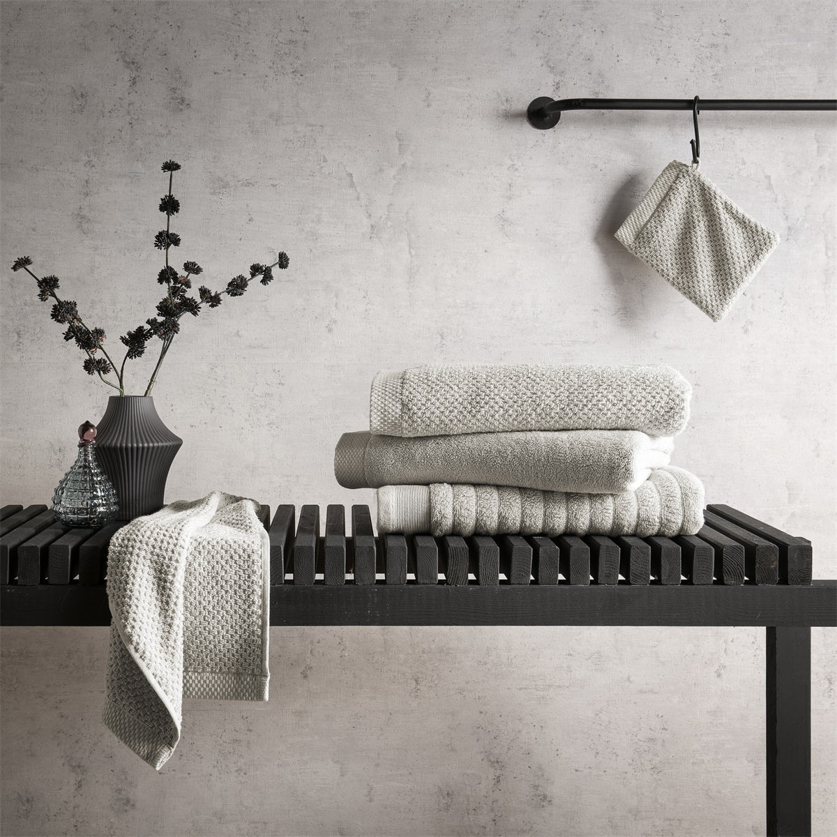 Heckettlane Bath Textiles Grant Glacier Gris