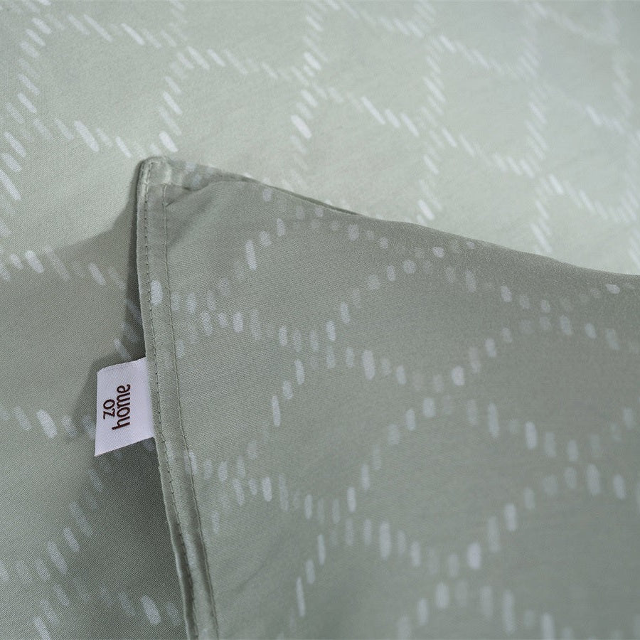 Zo Home Housse de Couette Satin Linea di Satinado Mousse Vert