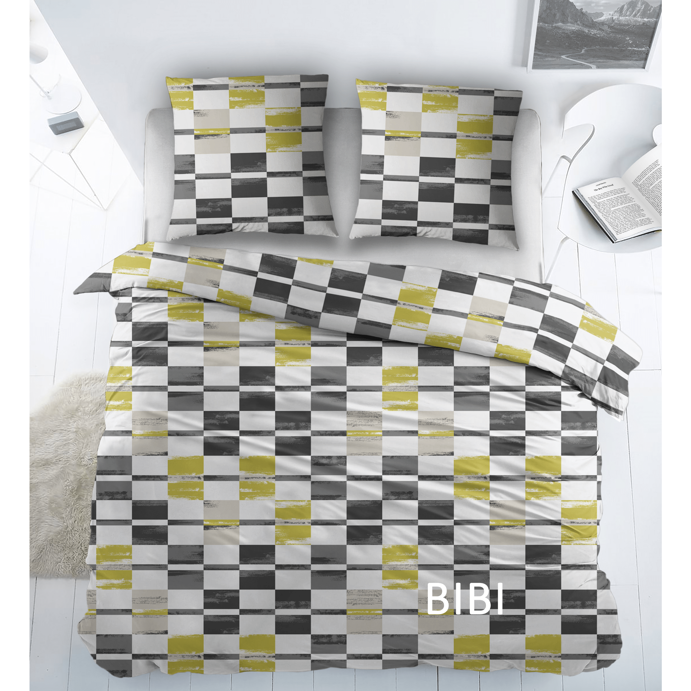 Ensemble de Draps Sleepnight Coton Bibi Anthracite