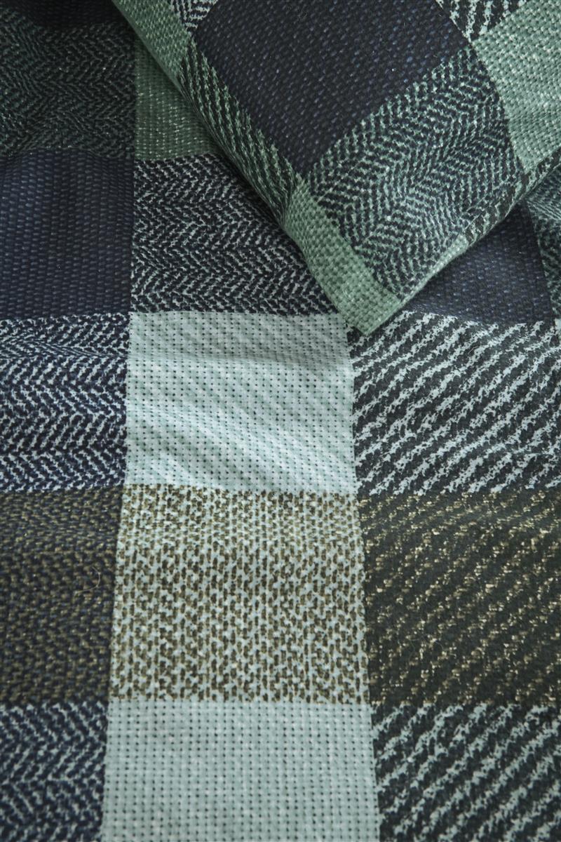 Bedinghouse Housse de couette Flanelle Beckett Bleu Vert