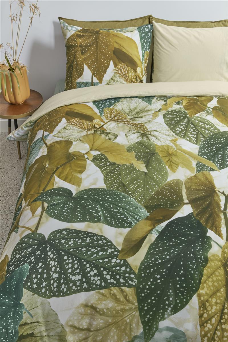 Housse de couette Beddinghouse en coton Bégonia vert olive