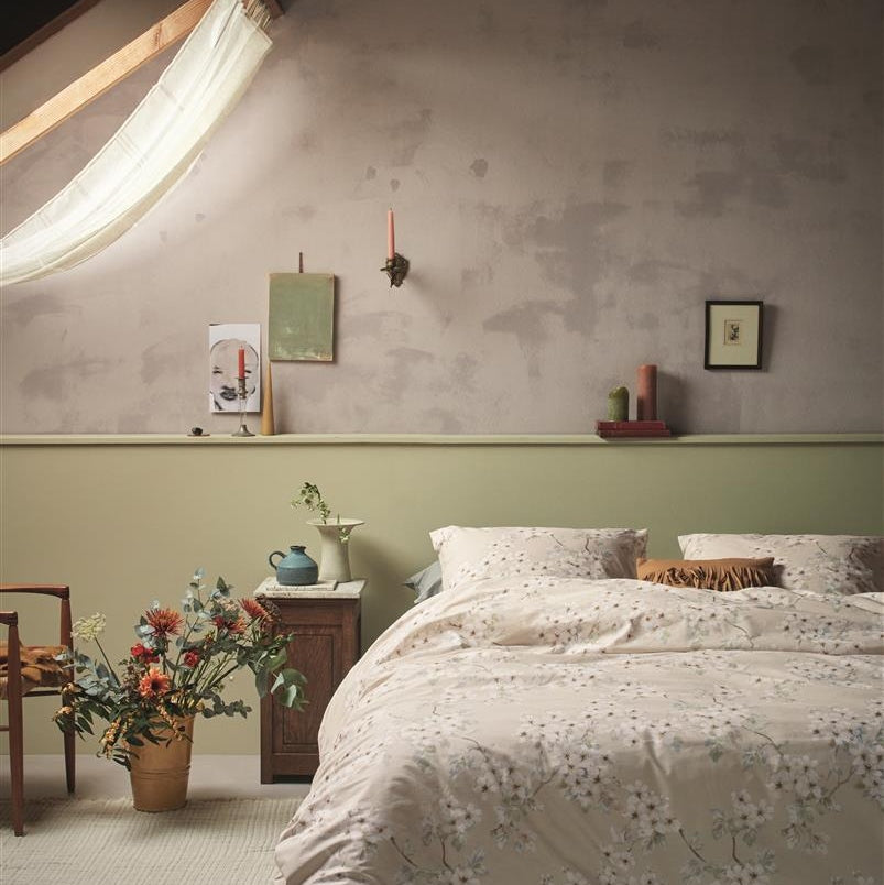 Ariadne at Home Housse de couette Coton Blooming Flowers Sable