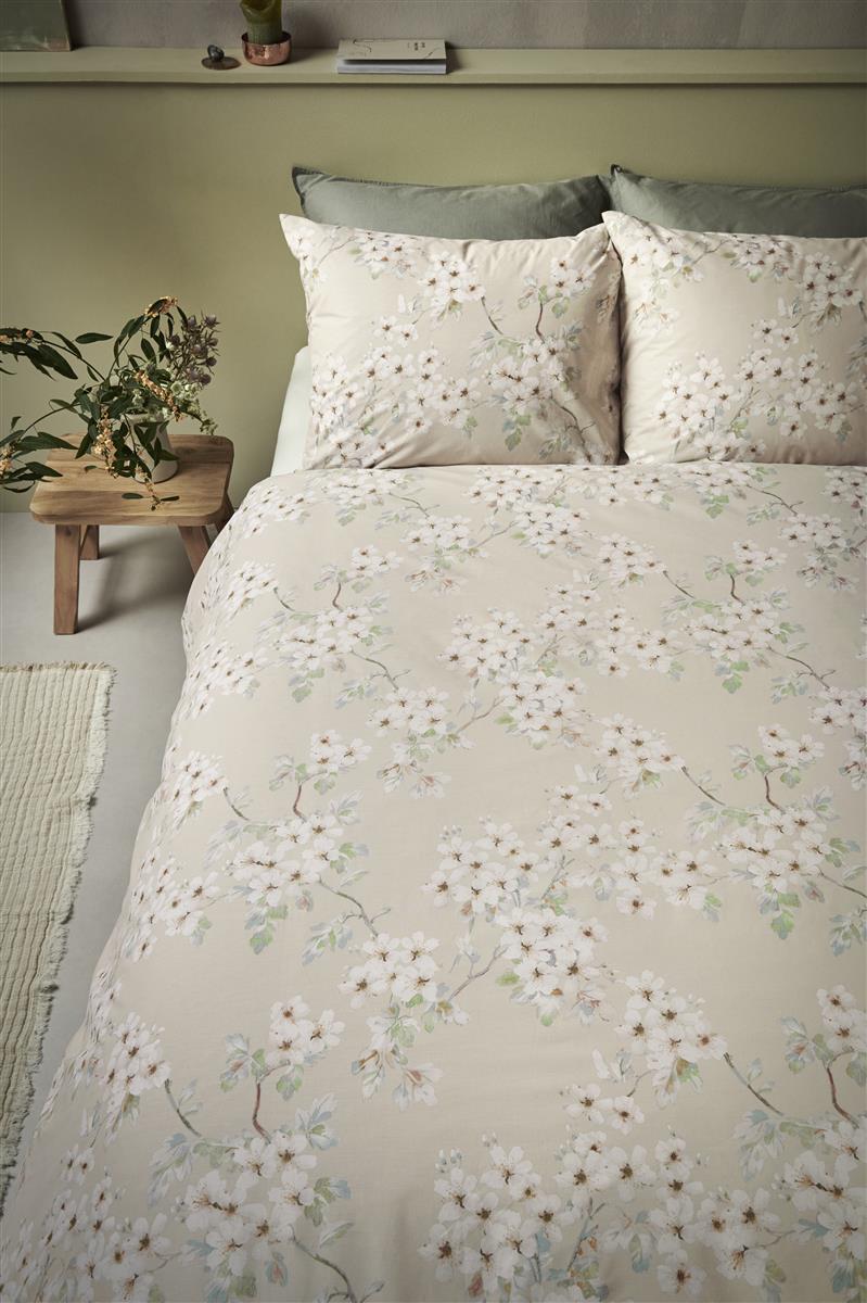Ariadne at Home Housse de couette Coton Blooming Flowers Sable