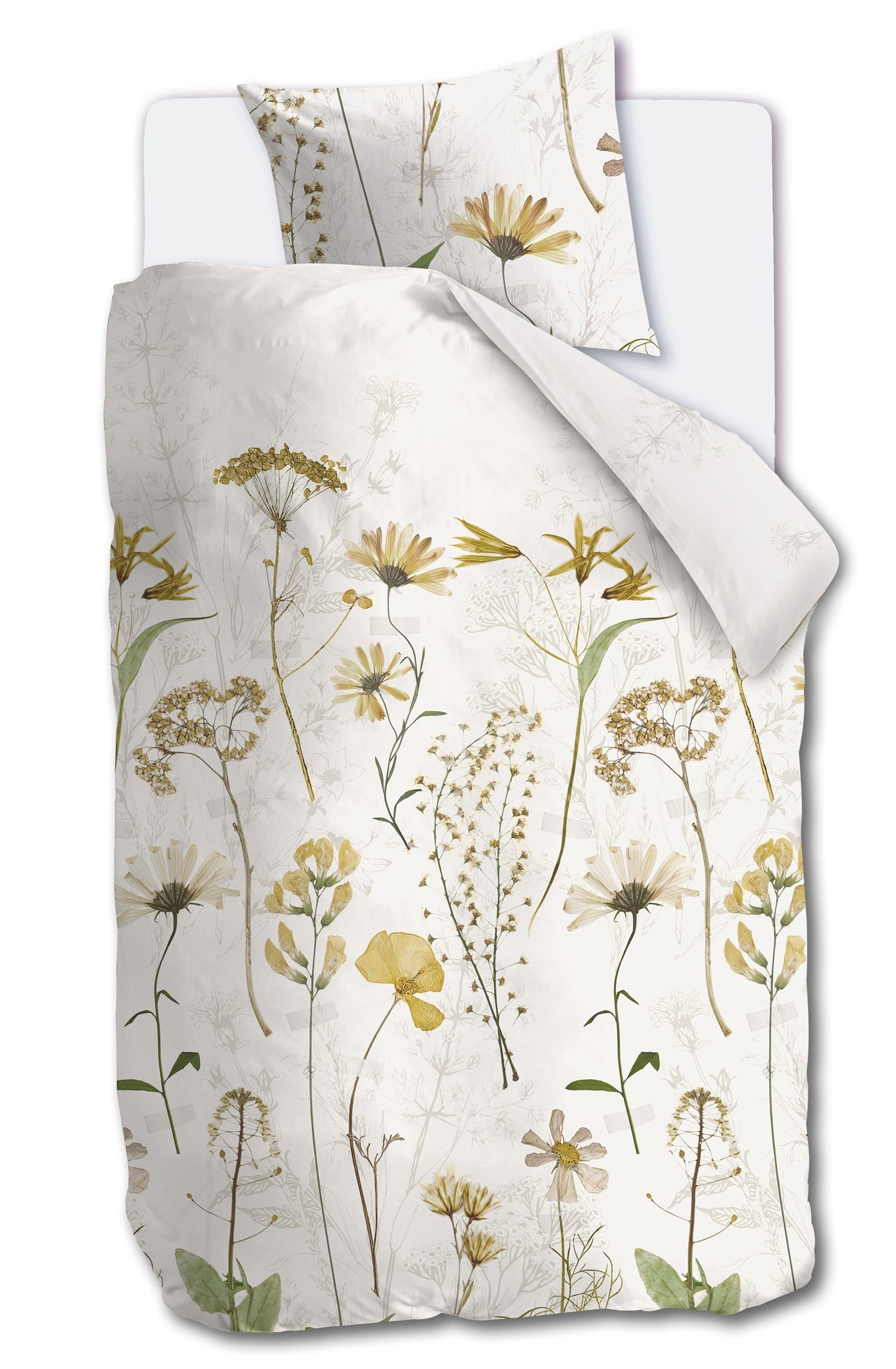 Ariadne at Home Dekbedovertrek Flanel Blow Gebroken wit