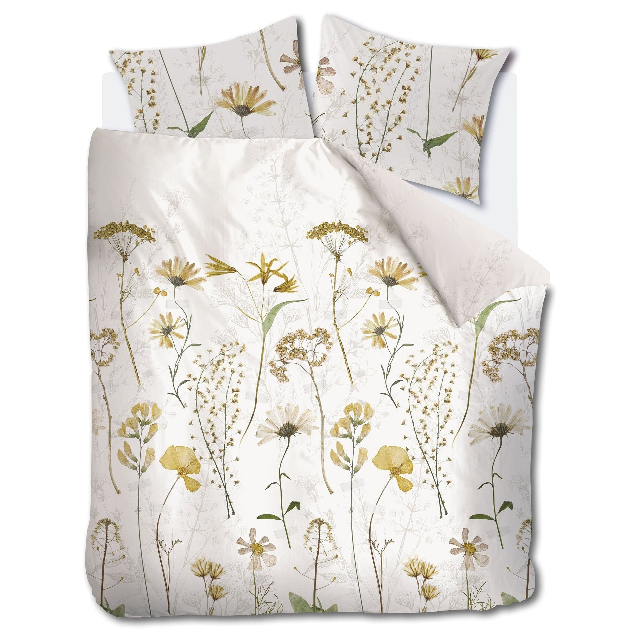 Ariadne at Home Dekbedovertrek Flanel Blow Gebroken wit