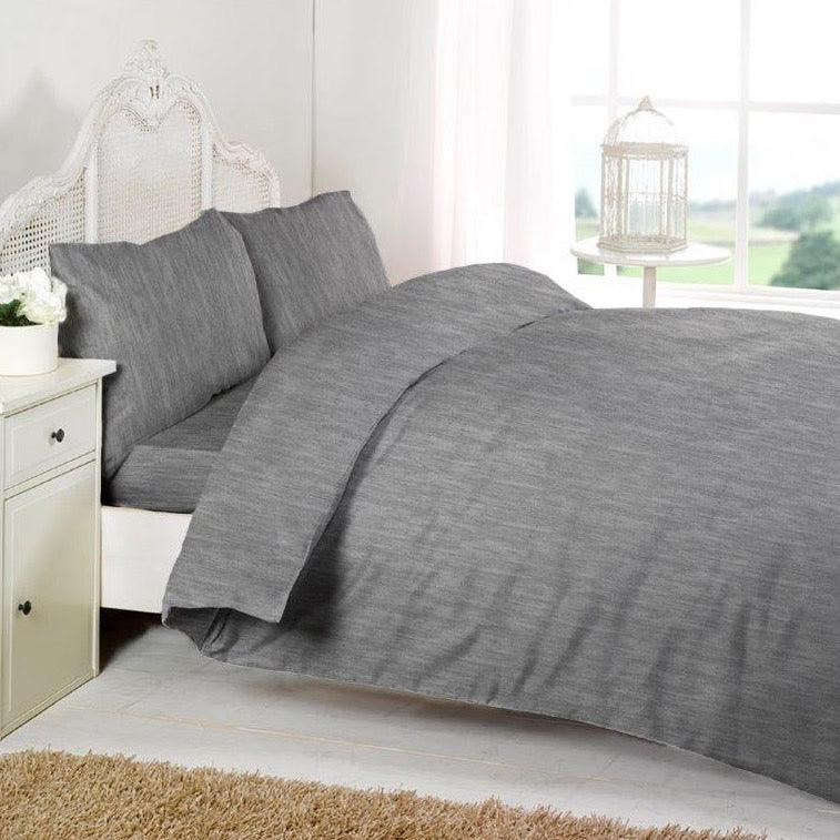 Dekbedovertrek Katoen Jersey Brigitte - Bedtextielonline.be #kleur_antraciet