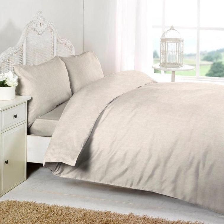 Dekbedovertrek Katoen Jersey Brigitte - Bedtextielonline.be #kleur_beige