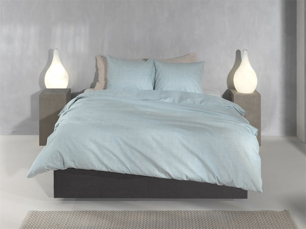 Zo Home Housse de couette Flanelle Flanella di Lino Vert Menthe