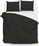 Zo Home dekbedovertrek Lino Midnight Black katoen