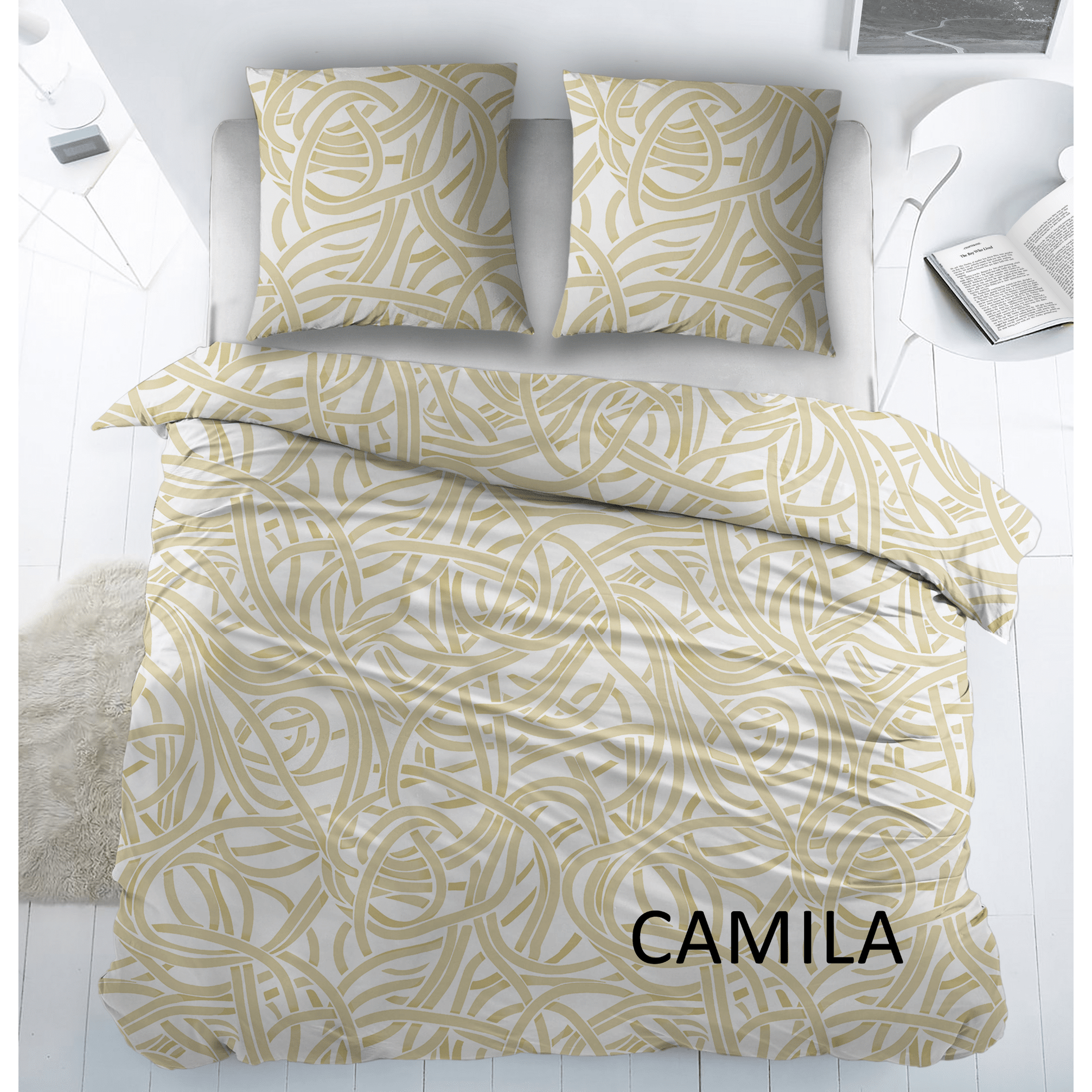 Sleepnight Baumwoll-Bettlaken-Set Camila Beige