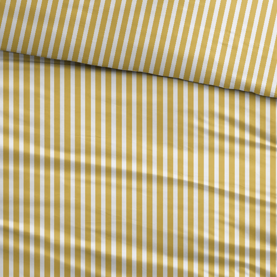 Sleepnight Housse de Couette Coton Carine Jaune