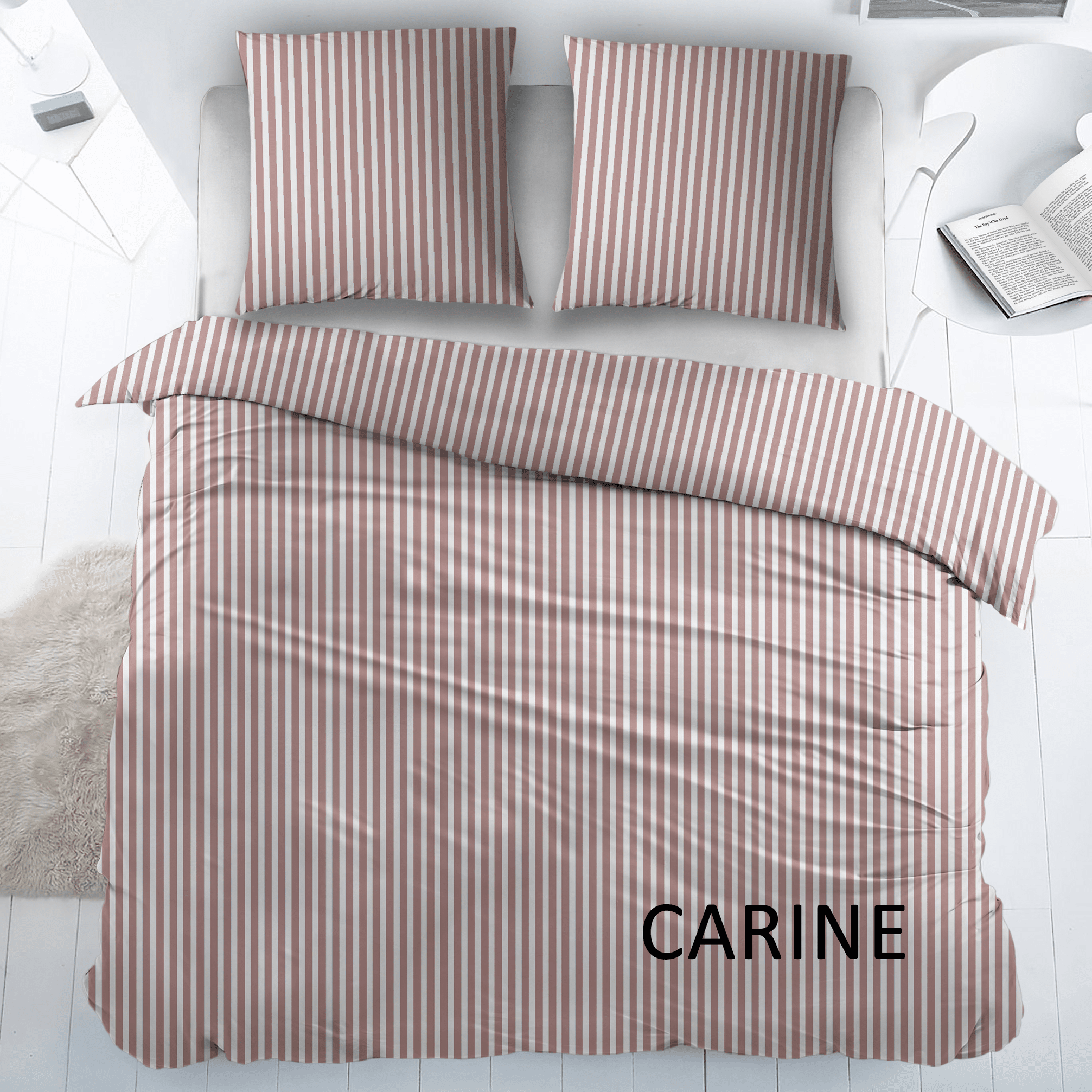 Housse de Couette Sleepnight Coton Carine Rose