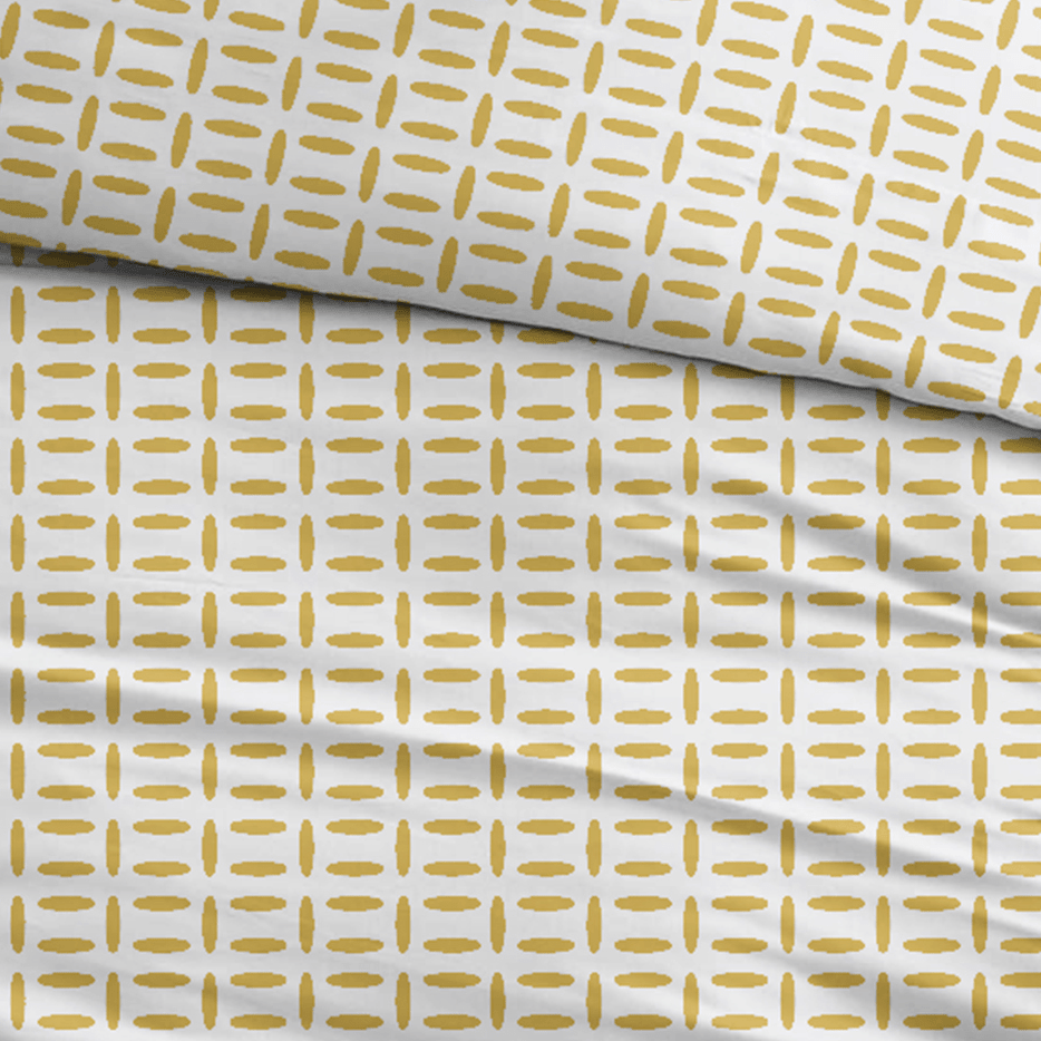 Parure de draps Sleepnight en coton Carla Jaune