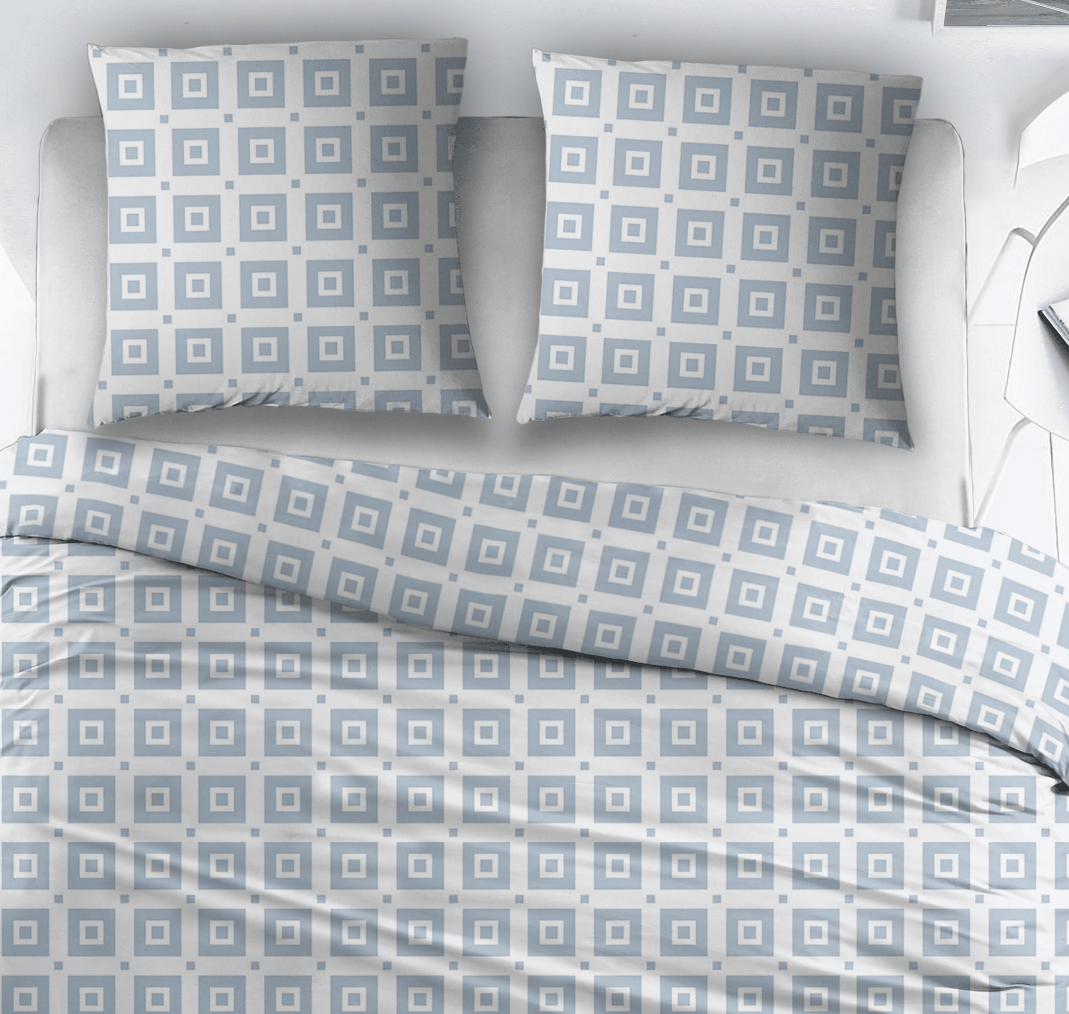 Ensemble de draps Sleepnight Coton Caroline Bleu