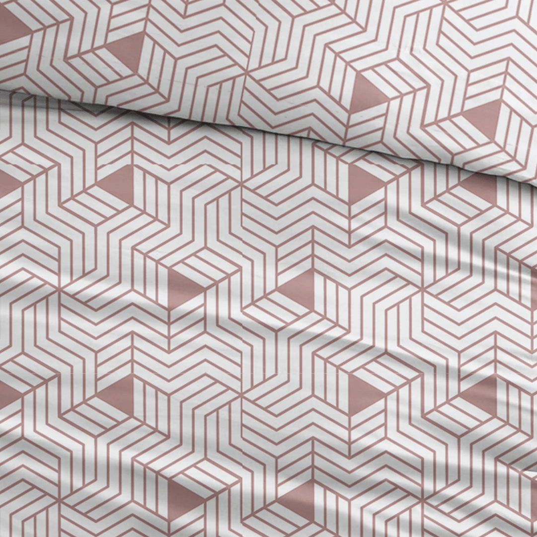 Housse de Couette Sleepnight Coton Céline Rose