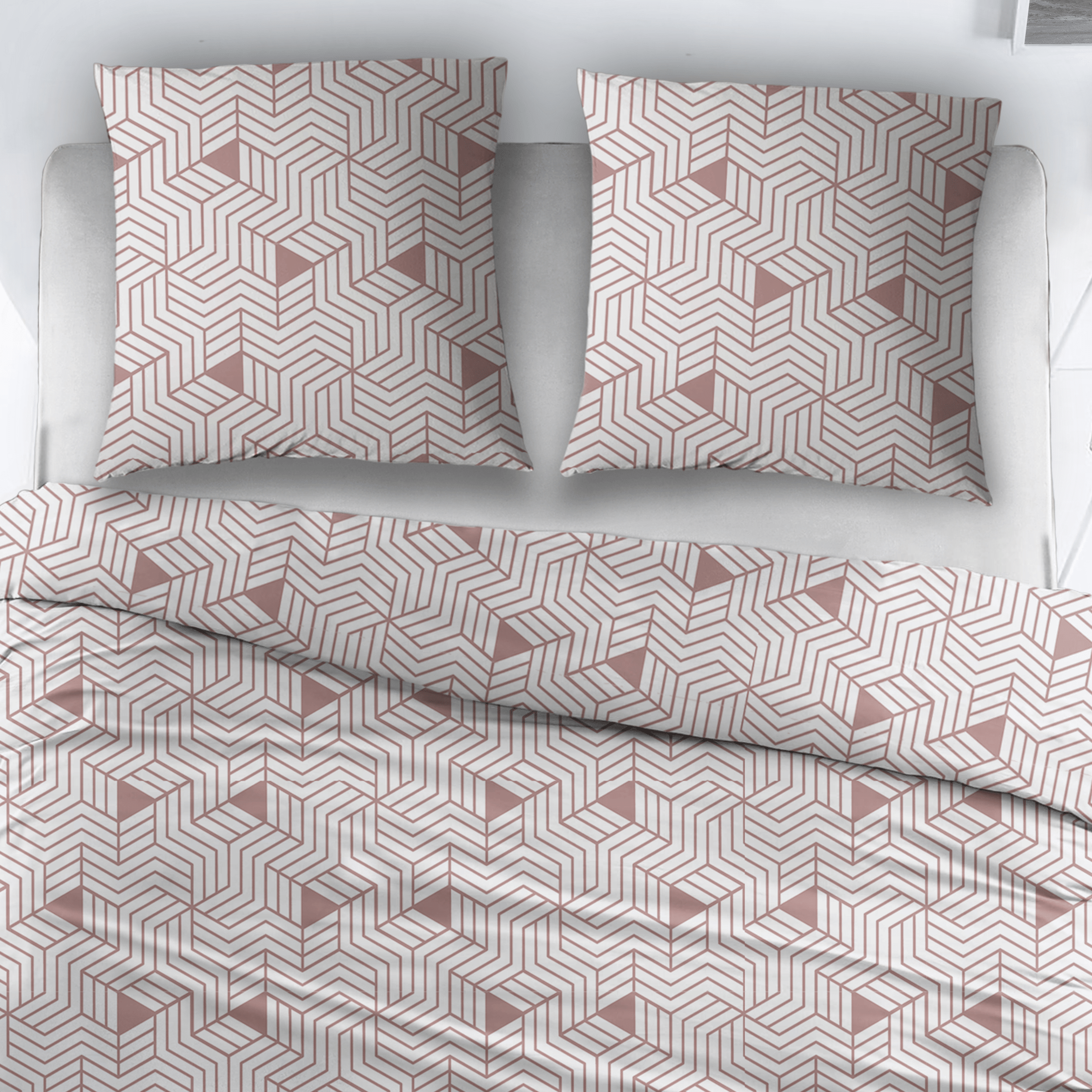 Housse de Couette Sleepnight Coton Céline Rose