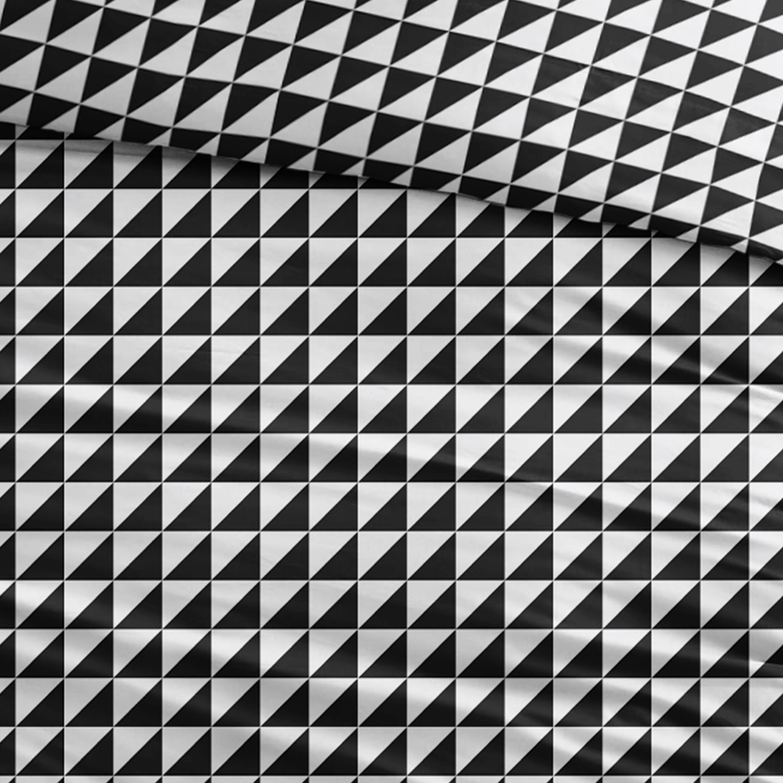 Sleepnight Housse de Couette Coton Chanel Noir