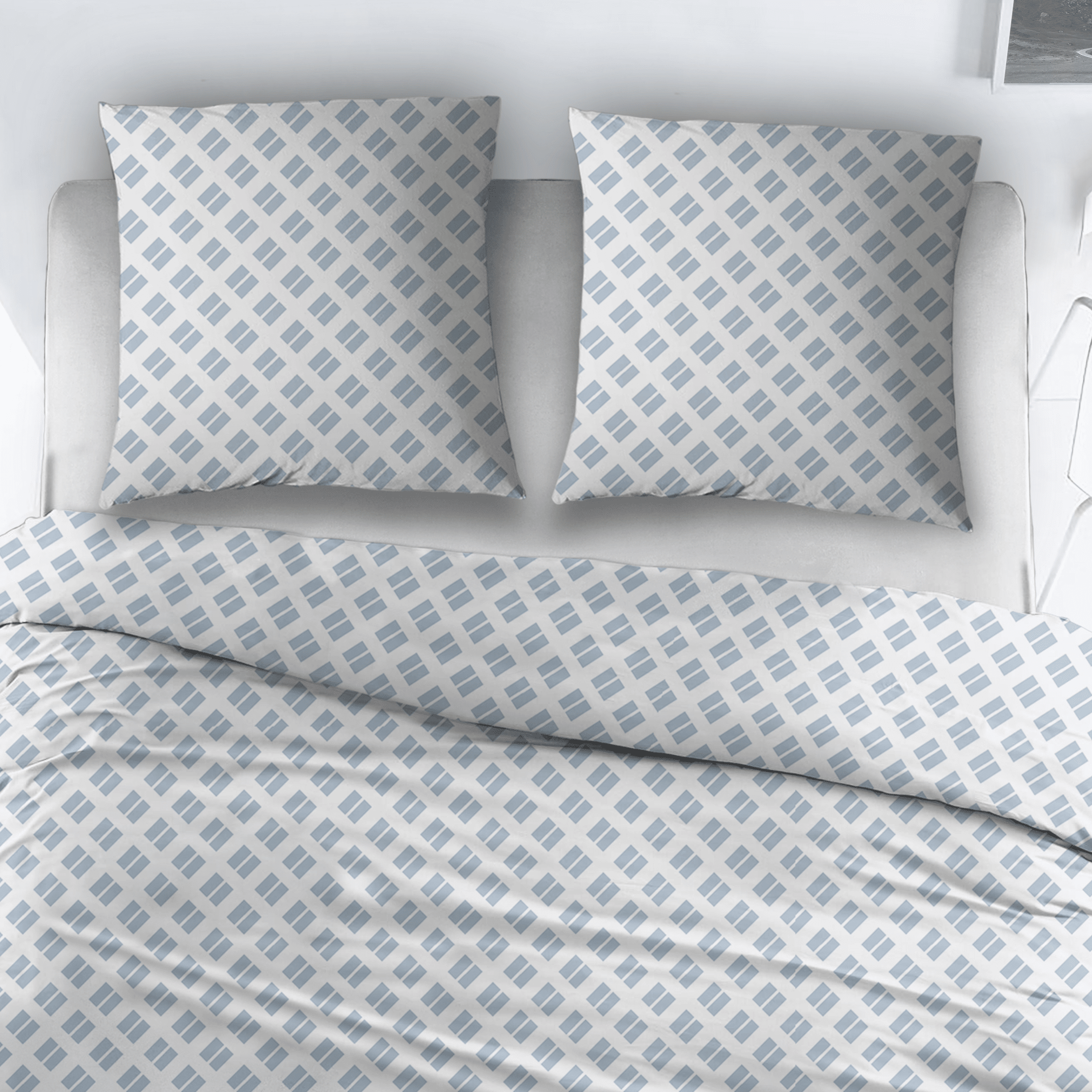 Sleepnight Housse de Couette Coton Chantal Bleu