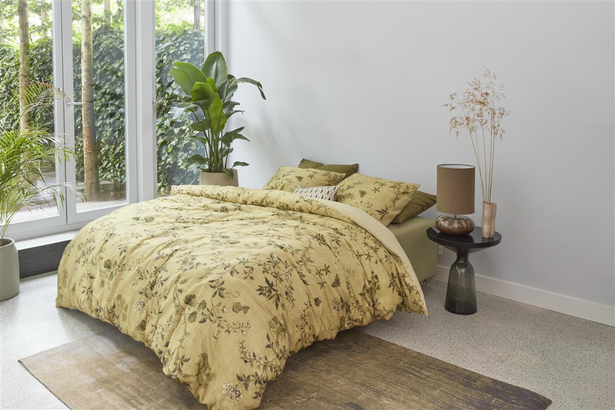 Housse de couette Beddinghouse Satin Charlotte Vert olive