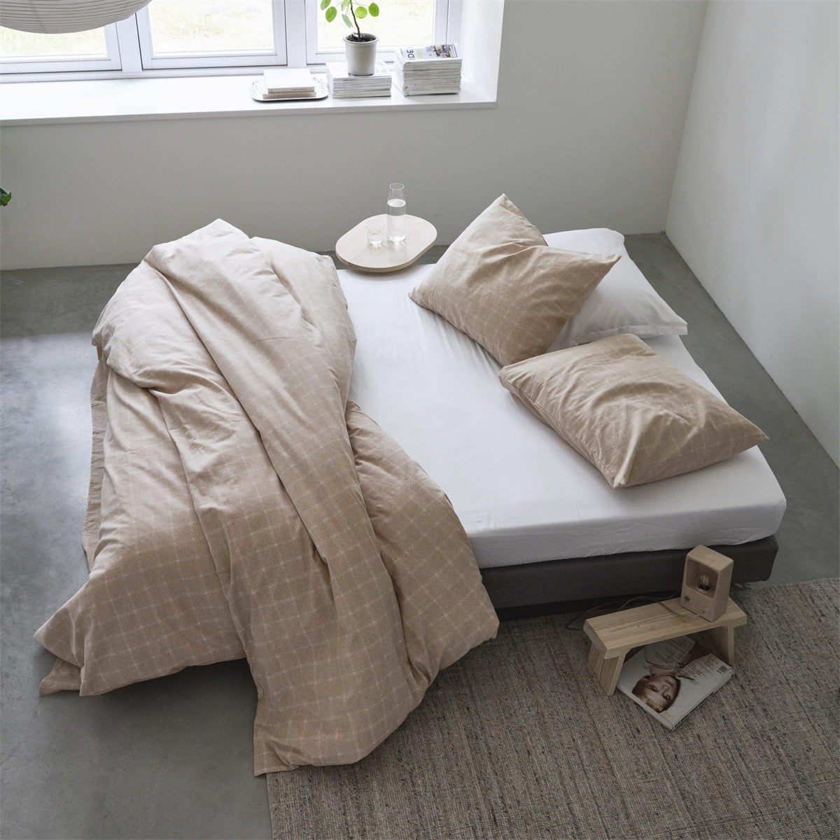 Cinderella Dekbedovertrek Flanel Carre Naturel