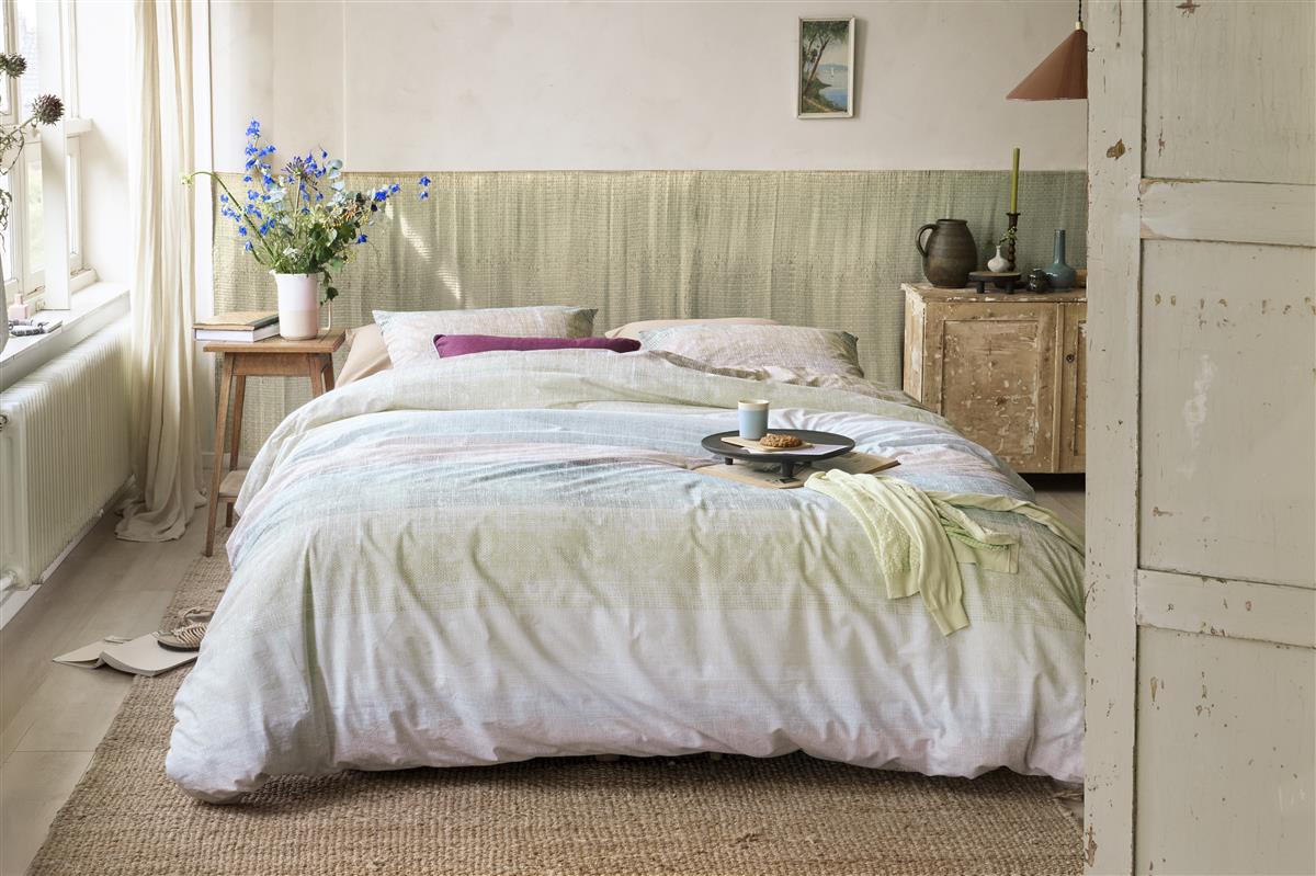 Housse de couette Ariadne at Home en coton, coloris bleu et vert