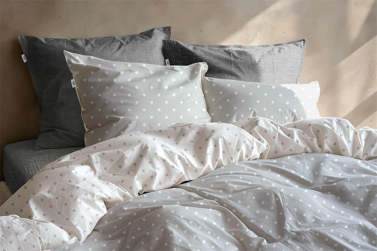 Zo Home Dekbedovertrek Katoen Punta di Cotone Stoney Grey