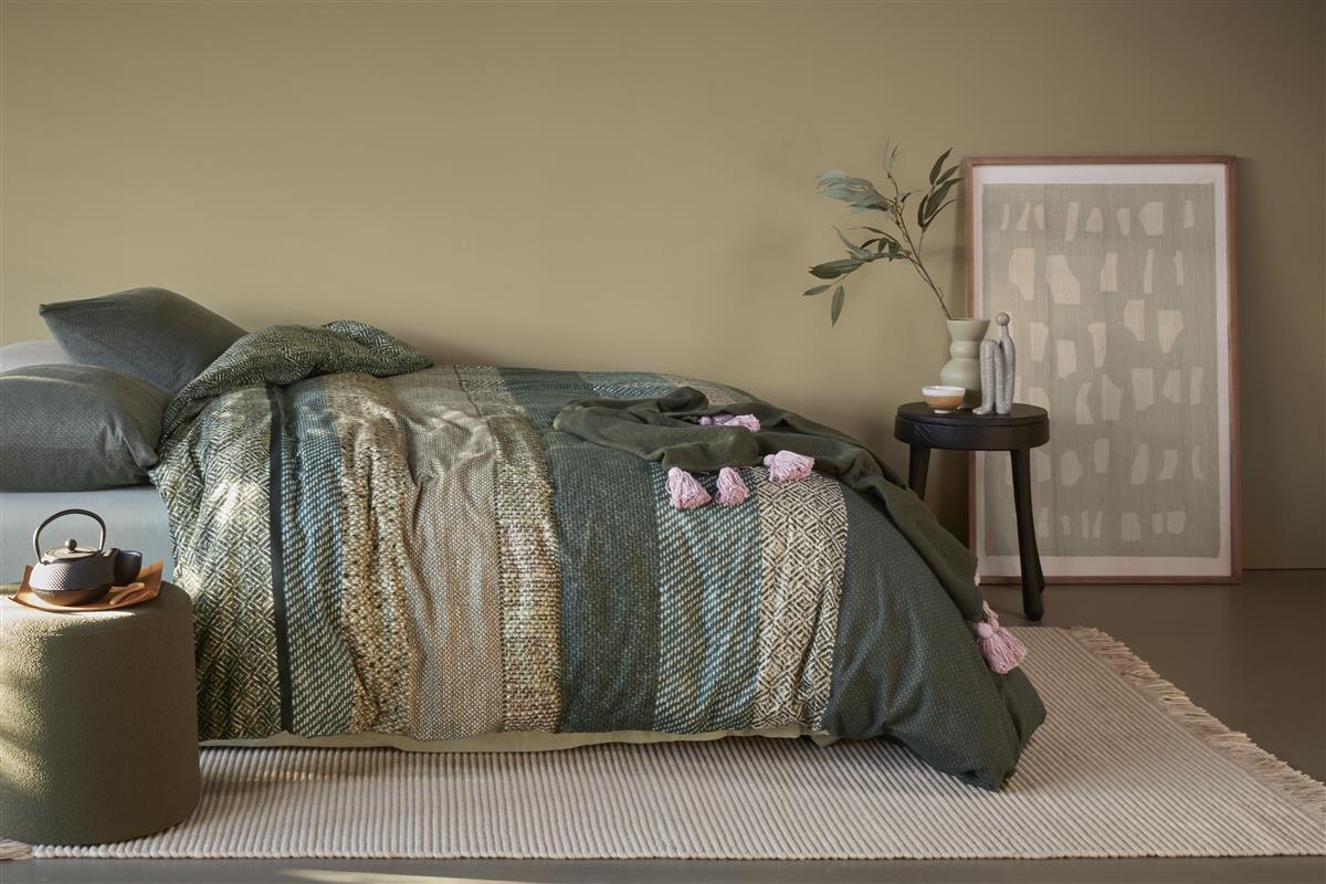 Bedinghouse Housse de couette Flanelle Enzo Vert