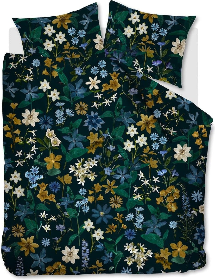 Beddinghouse Dekbedovertrek Satijn Eve Blue Green