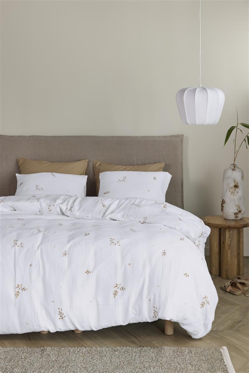 Housse de couette Beddinghouse en mousseline de coton Evi Naturel