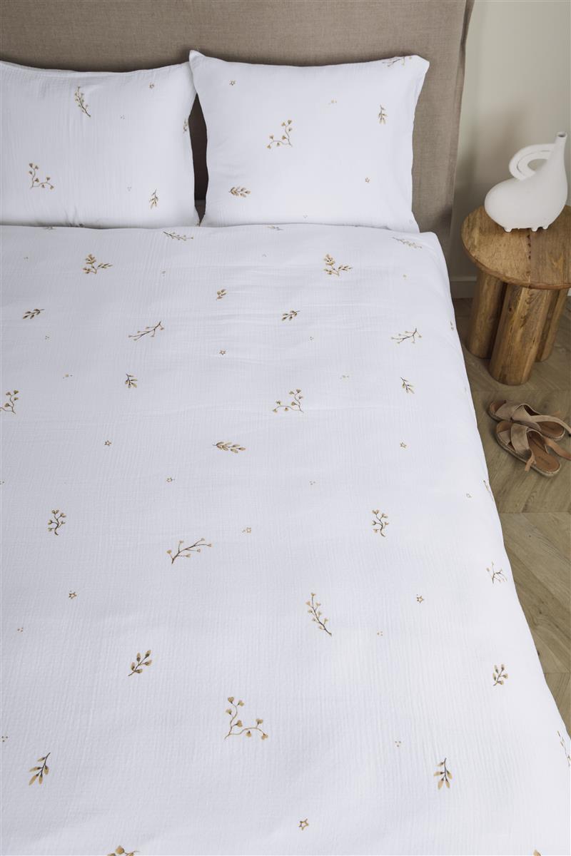 Housse de couette Beddinghouse en mousseline de coton Evi Naturel