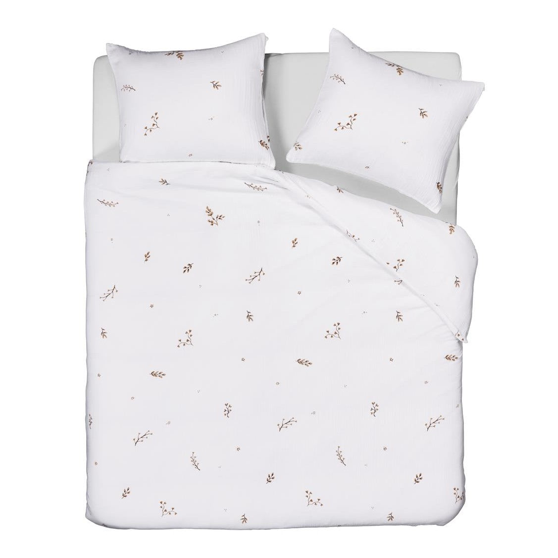 Housse de couette Beddinghouse en mousseline de coton Evi Naturel
