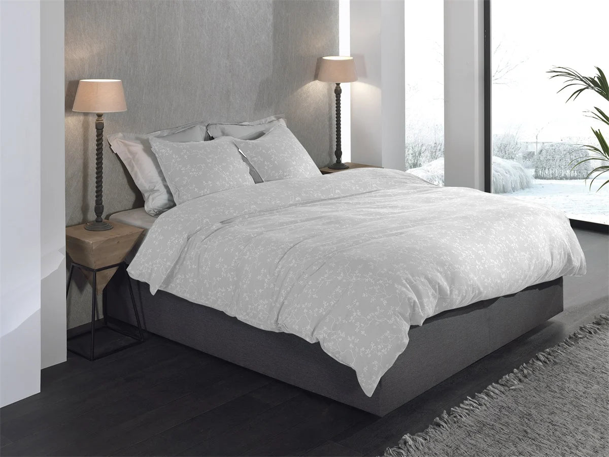 Heckettlane Dekbedovertrek Flanel Alloro Light Grey