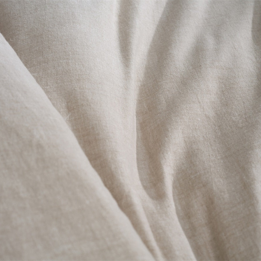 Zo Home Housse de couette Flanella Flanella di Lino Sandy Beige