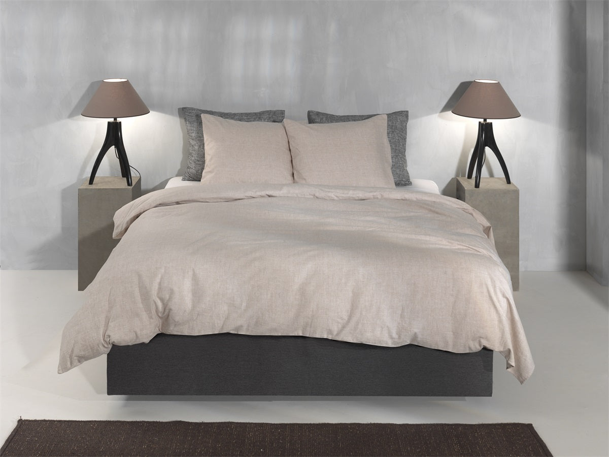 Zo Home Dekbedovertrek Flanel Flanella di Lino Sandy Beige