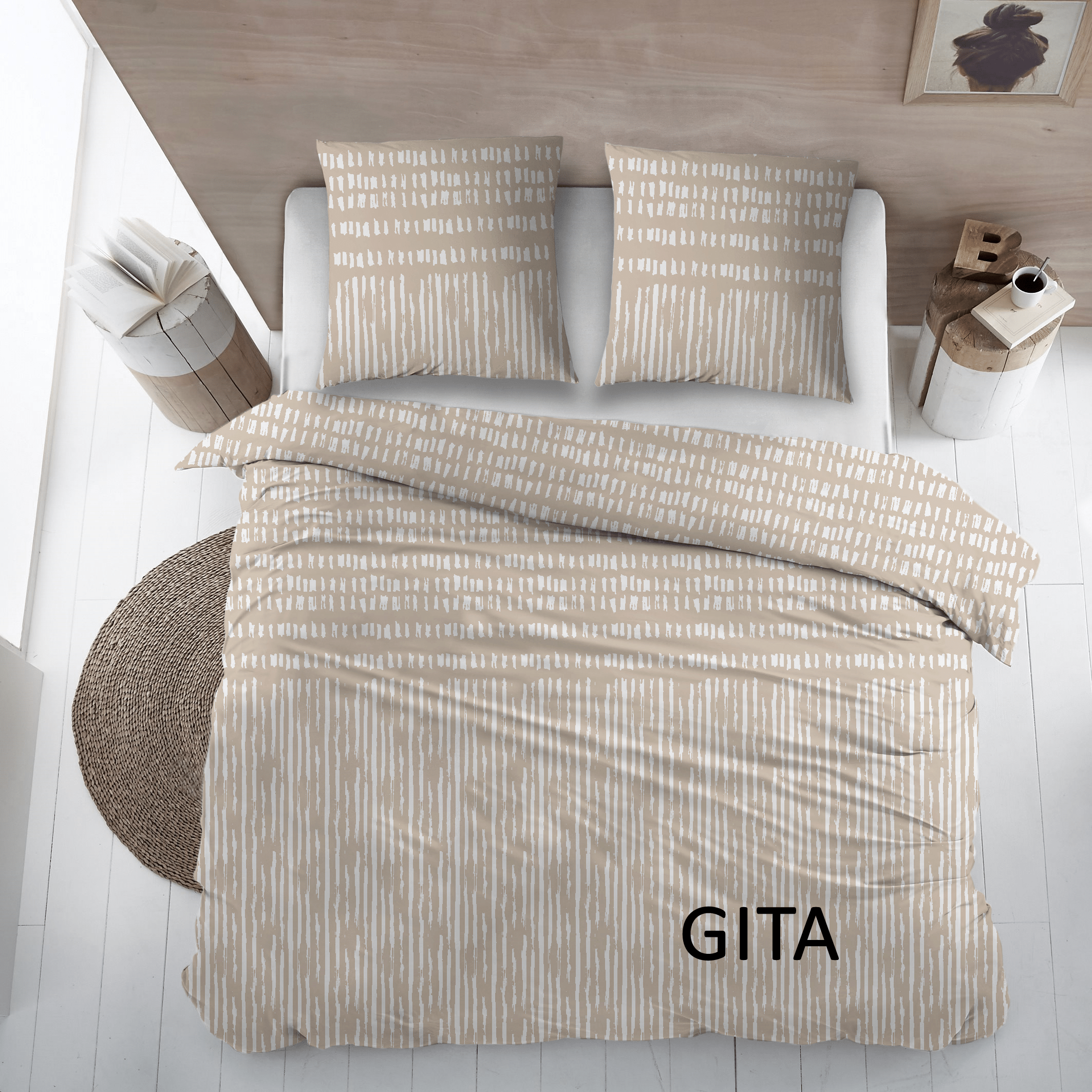 Sleepnight Housse de Couette Flanelle Gita