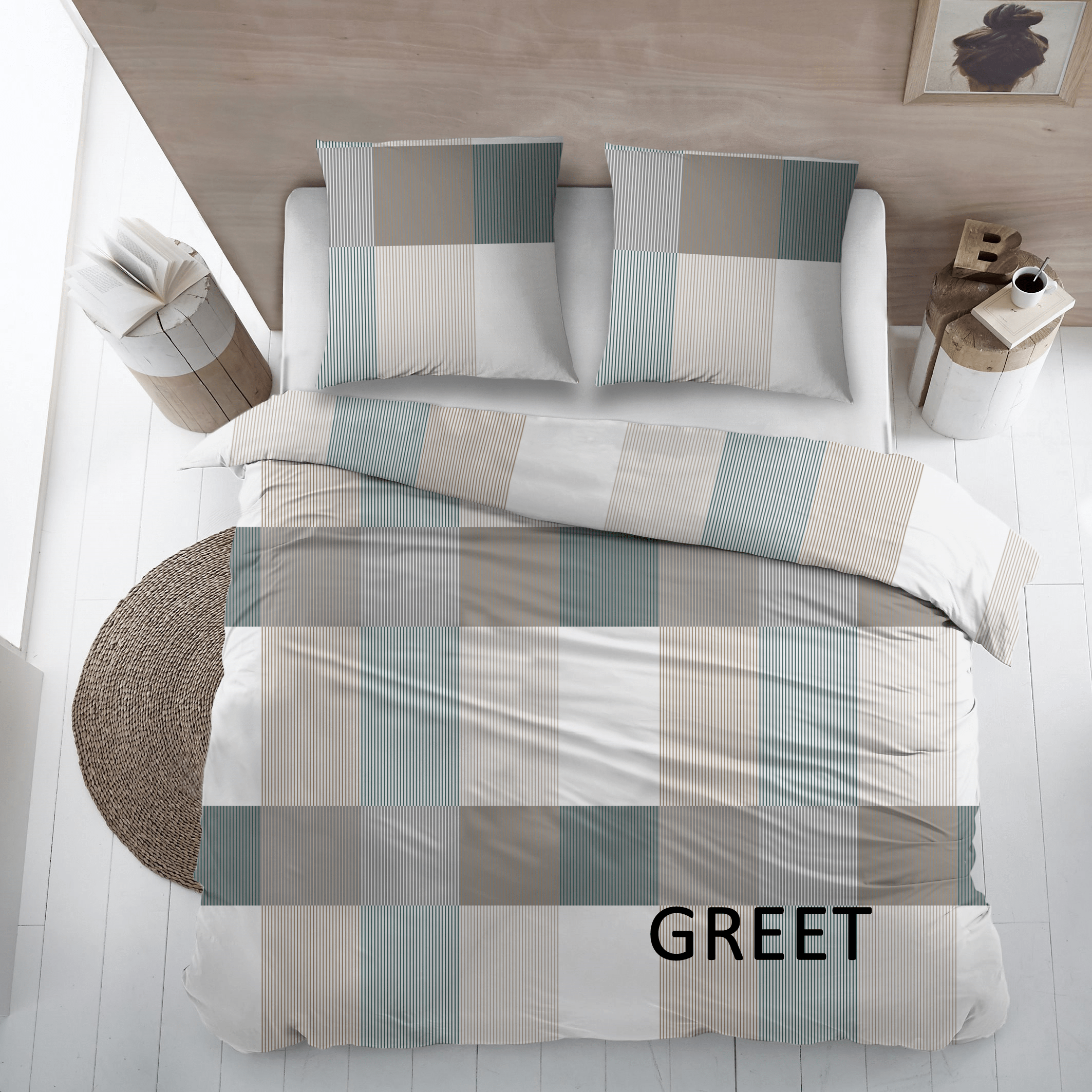 Sleepnight Housse de couette en flanelle Greet