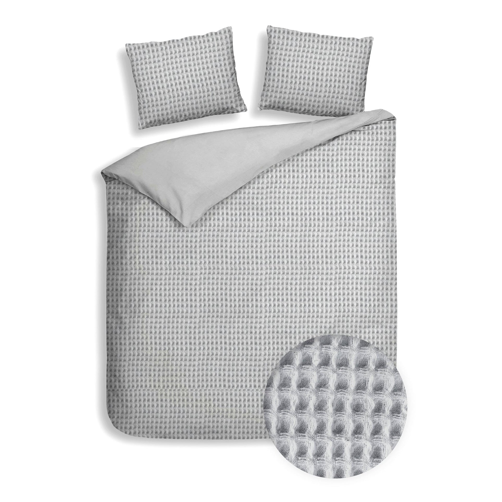 Housse de couette Heckettlane Vafala Melange Gris Coton