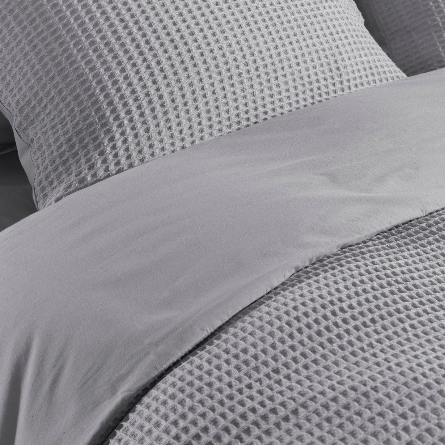 Housse de couette Heckettlane Vafala Melange Gris Coton