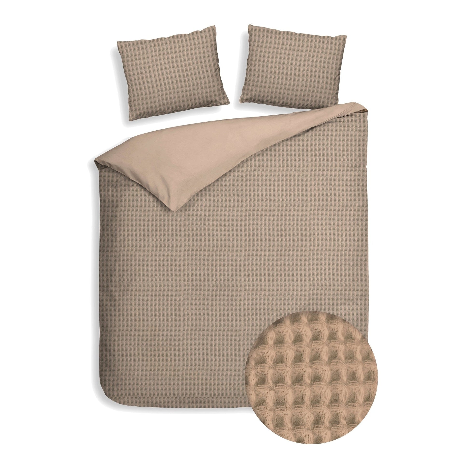 Housse de couette Heckettlane en coton Vafala kaki pâle