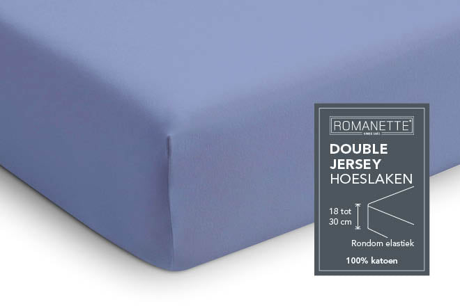 Romanette Hoeslaken Double Jersey Lavendel
