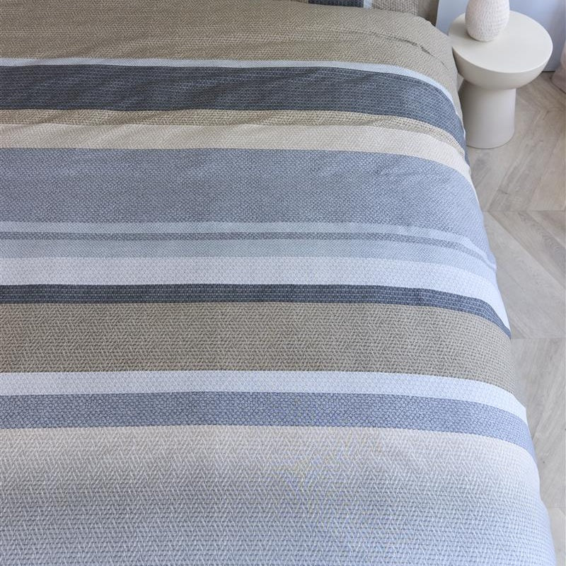 Beddinghouse Dekbedovertrek Katoen Jorren Blauw Grijs