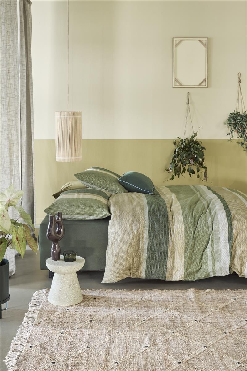 Beddinghouse Dekbedovertrek Katoen Jorren Olijfgroen