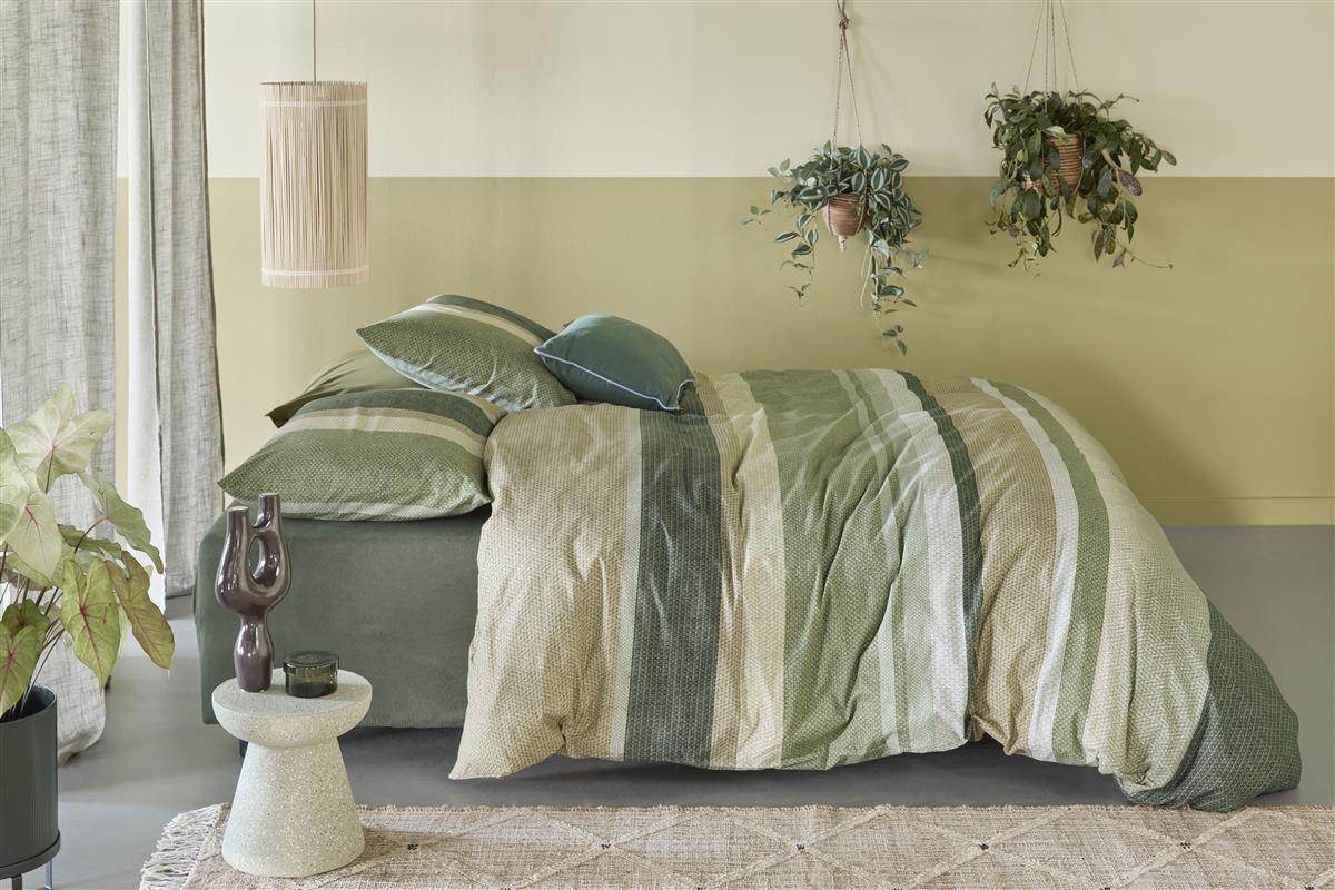 Beddinghouse Dekbedovertrek Katoen Jorren Olijfgroen