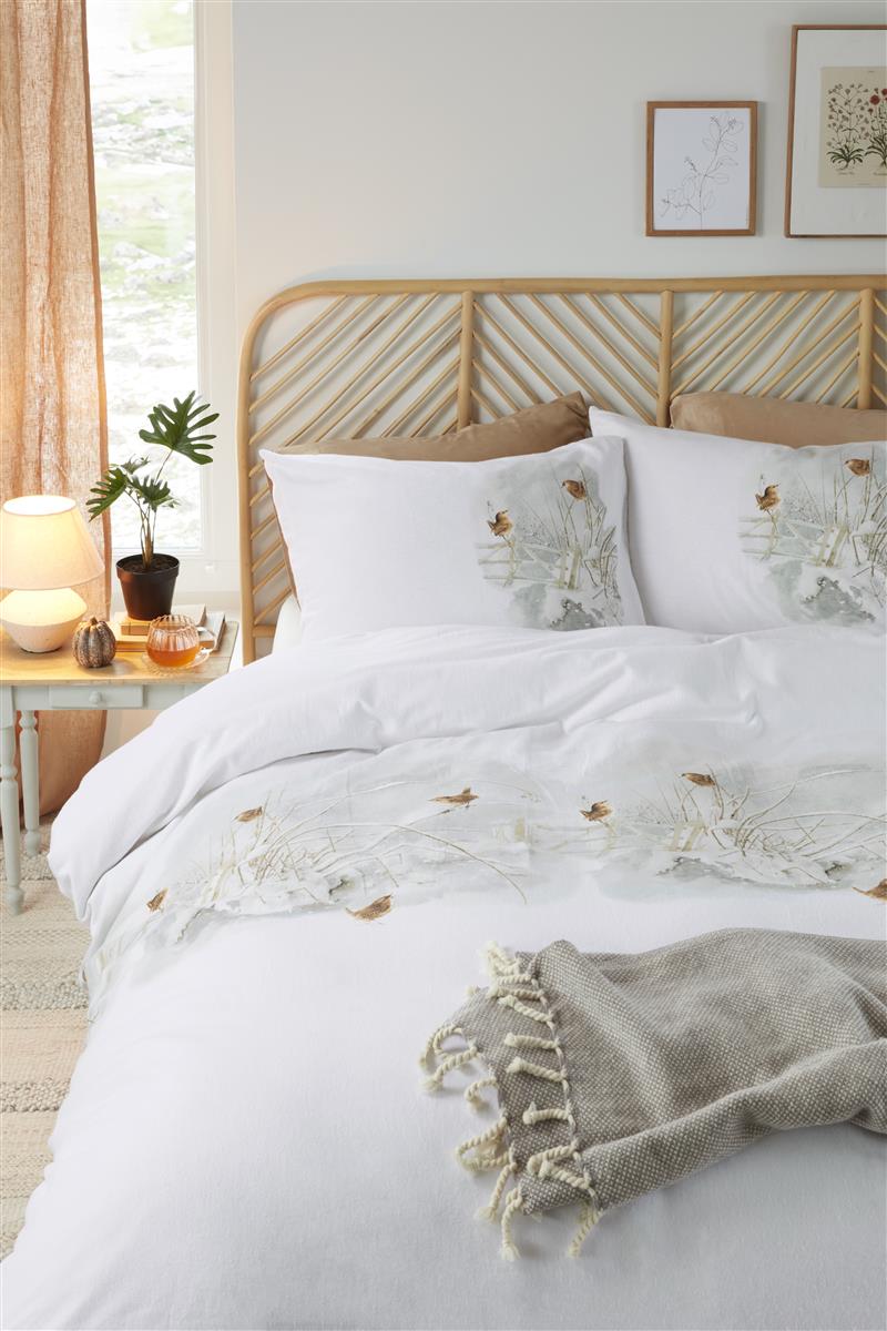 Marjolein Bastin Housse de couette Flanelle King Hiver Naturel