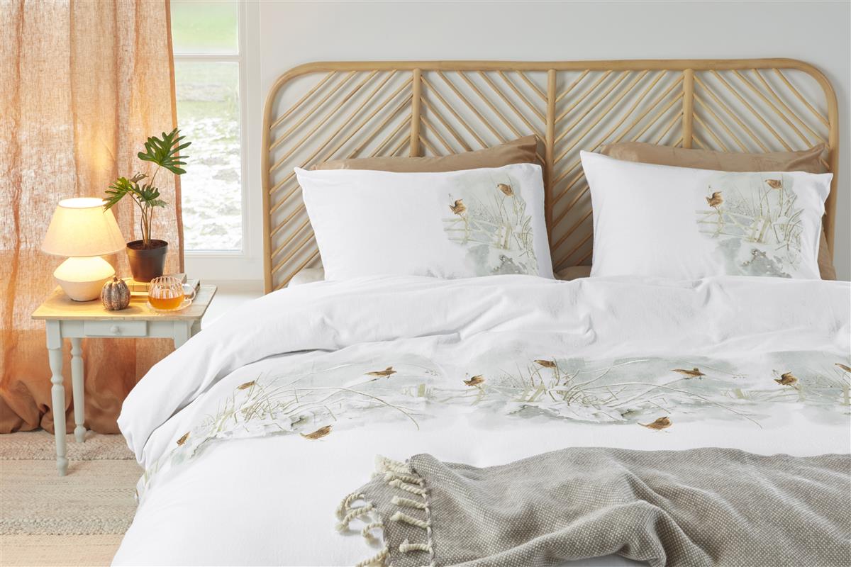 Marjolein Bastin Housse de couette Flanelle King Hiver Naturel