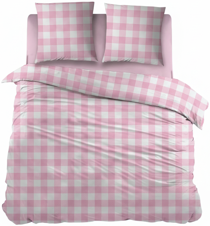 Dekbedovertrek Flanel Lies Pink - Bedtextielonline.be